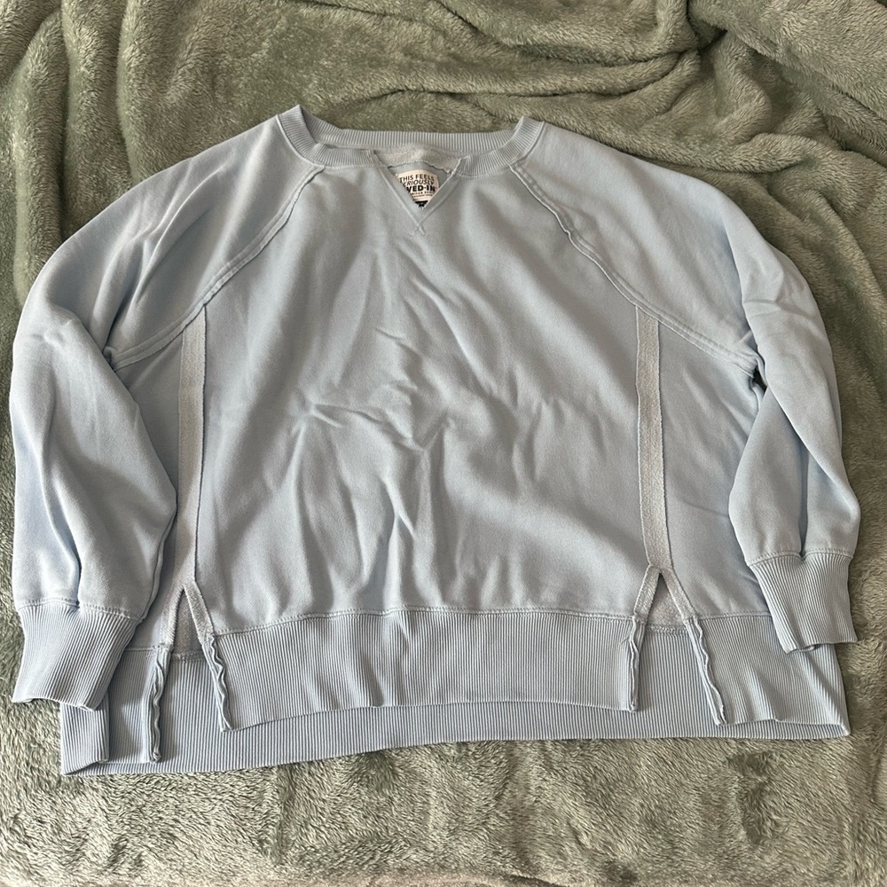 American Eagle Outfitters Light Blue Sweatshirt